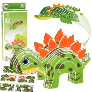 Puzzle 3D Kartonowy Model - Dinozaur Stegosaurus DIY Zrób to sam ZA5810