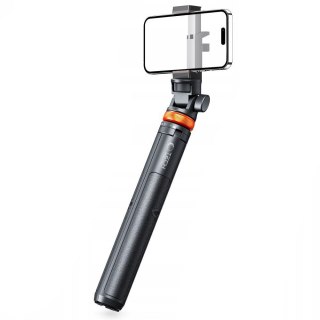 Selfie stick kijek do zdjęć Bluetooth z tripodem pilotem i głowicą 180 do 148cm - biały