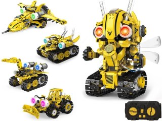 Klocki Techniczne Robots Pro 5w1 Zestaw Pilot + światło LED 673ele RC0743