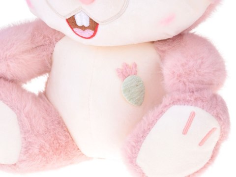 Pluszowy Królik 40 cm Urocza różowa MALINKA z zaginanymi uszami ZA5922