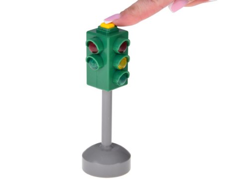 Sygnalizacja świetlna z dźwiękiem i światłem + 2 znaki drogowe ZA5845