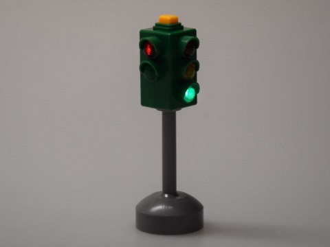 Sygnalizacja świetlna z dźwiękiem i światłem + 2 znaki drogowe ZA5845