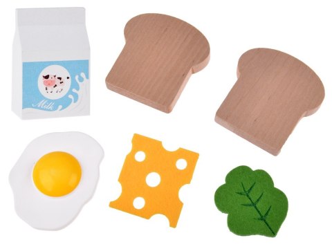 Zestaw drewniany Toster Ekspres Mikser +akcesoria Małe AGD do zabawy ZA5929