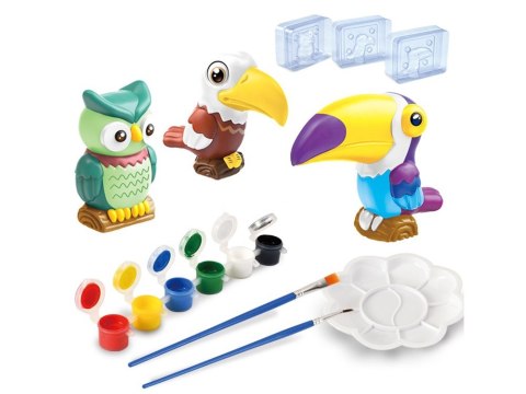 Zestaw kreatywny DIY - uformuj i pomaluj kolorowe Ptaki Dżungli ZA5756