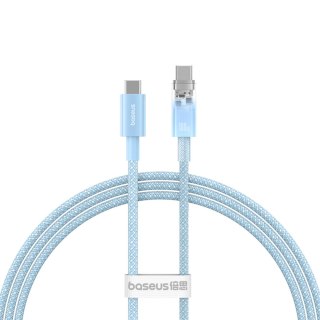 Kabel przewód Explorer z czujnikiem temperatury USB-C 100W 1m - niebieski