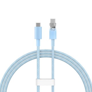 Kabel przewód Explorer z czujnikiem temperatury USB-C 100W 1m - niebieski