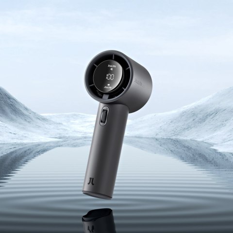 Mini wiatrak wentylator przenośny metalowy USB-C 5000mAh - ciemnoszary