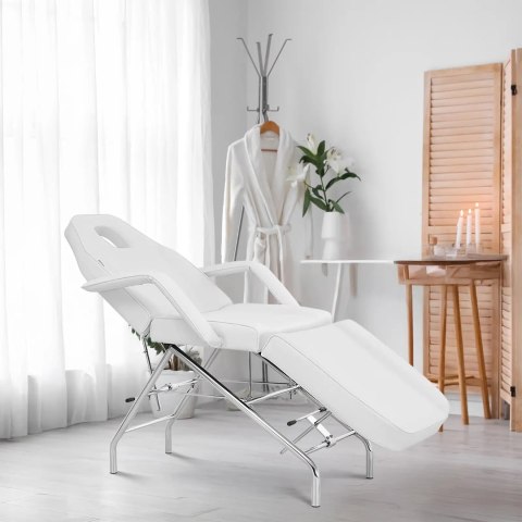 Fotel kosmetyczny do masażu tatuażu SPA MATERA - biały
