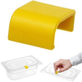 Klipsy do pojemników do żywności HACCP 12 szt. - żółte