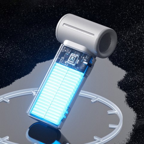 Mini dmuchawa wiatrak wentylator przenośny USB-C 3600mAh - szary