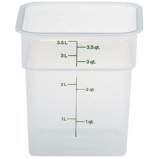 Pojemnik spożywczy CamSquare 3.8 l 185x185x187 mm - transparentny