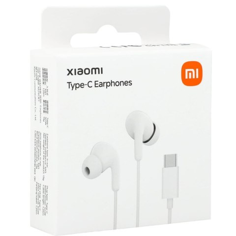 Słuchawki przewodowe douszne z pilotem Xiaomi BHR8931GL USB-C - białe