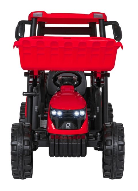 Pojazd MEGA Traktor D68 Z Przyczepką Czerwony