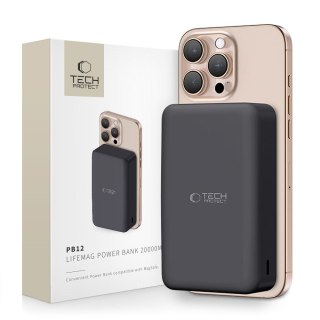 Powerbank 20000mAh z MagSafe kablem USB-C 30 cm - czarny