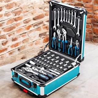 Zestaw narzędzi 1200 el walizka na kółkach crv grzechotki klucze