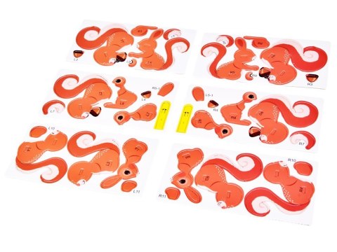 Puzzle 3D kartonowy model WIEWIÓRKA zrób to sam DIY 35 ele ZA5720