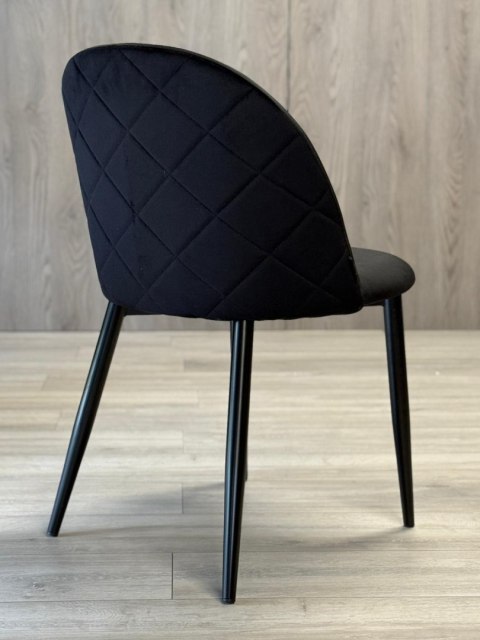 Krzesło tapicerowane GLORIA BLACK VELVET