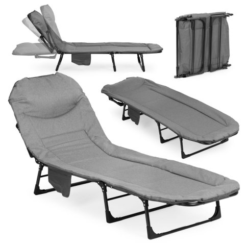 Łóżko polowe turystyczne 200x65 cm kanadyjka leżanka składana MultiGarden