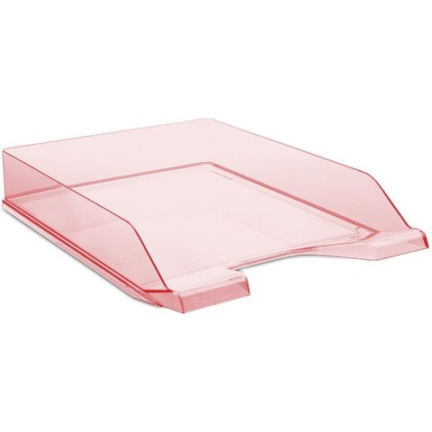 Półka na dokumenty Donau A4 transparentna czerwona