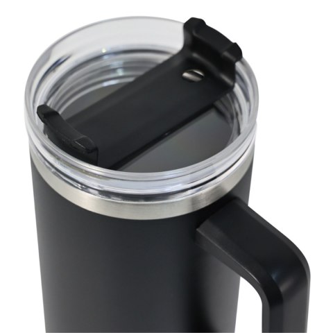 STALOWY KUBEK TERMICZNY TERMOS 1100ml Z RĄCZKĄ I SŁOMKĄ KLAUSBERG KB-7942