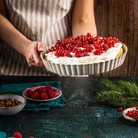 BLACHA FORMA DO TARTY Ø25cm Z WYJMOWANYM DNEM KINGHOFF KH-1969