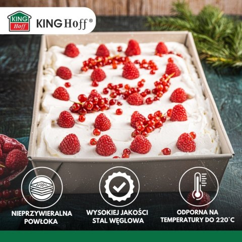 FORMA BLACHA PROSTOKĄTNA DO CIASTA 36,5x24cm KINGHOFF KH-1975